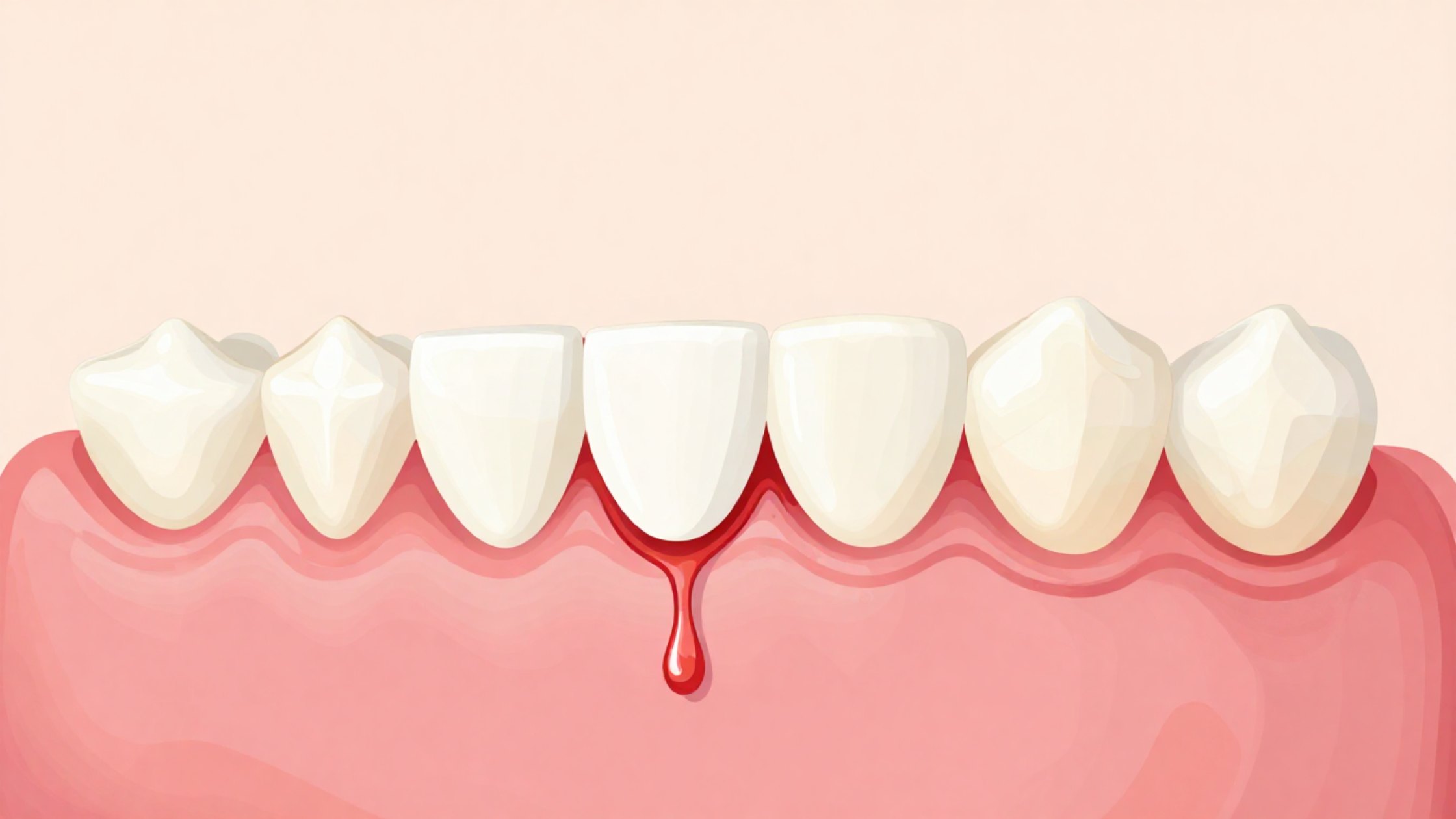 Illustration of bleeding gums